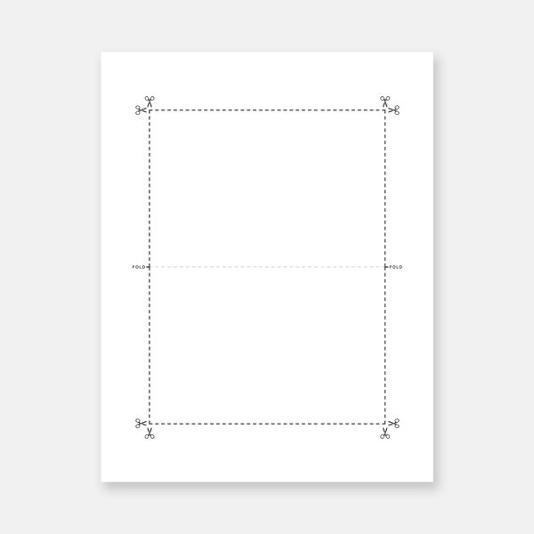 Folded Card Template / 4x6, 5x7 / PSD, PNG, TIFF