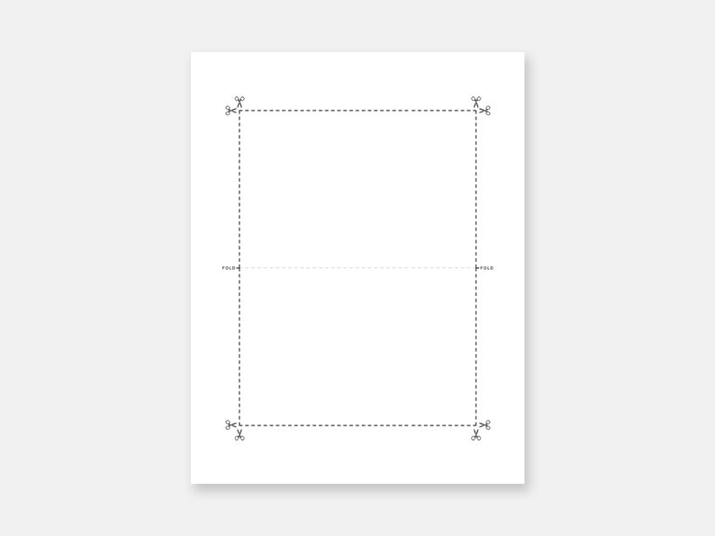 4X6 Folded Card Template 4X6 Folded Card Template