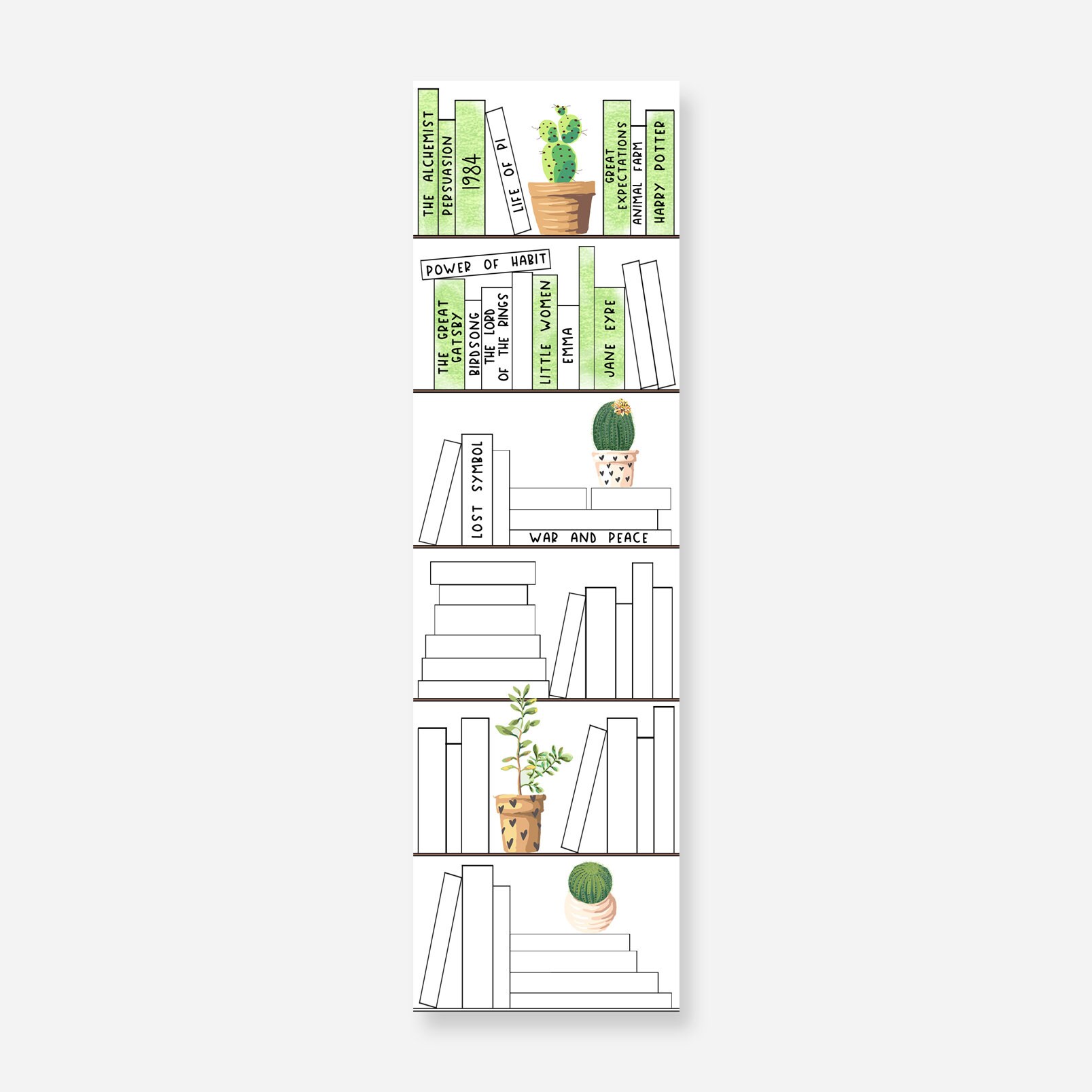 Book Tracker Bookmark Printable - Etsy UK