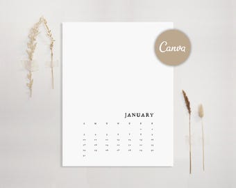 2027 Calendar Canva Template