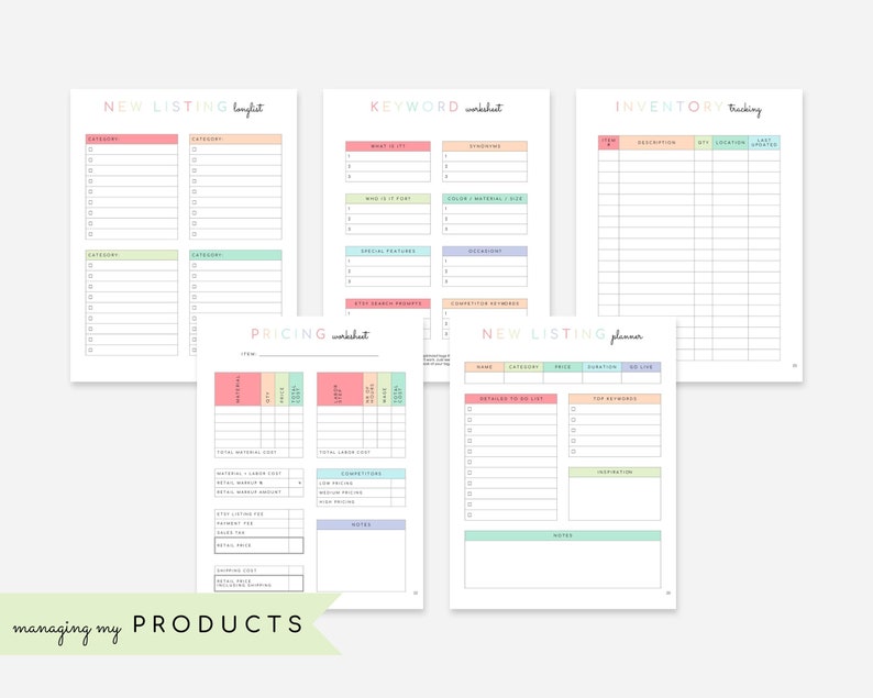 Etsy Shop Planner Printable - Etsy