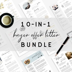 Modelo de carta de oferta de paquete 10 en 1 para la casa