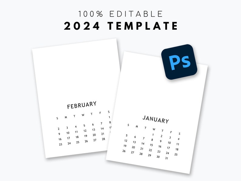 2024 Calendar Template 100% Editable image 1