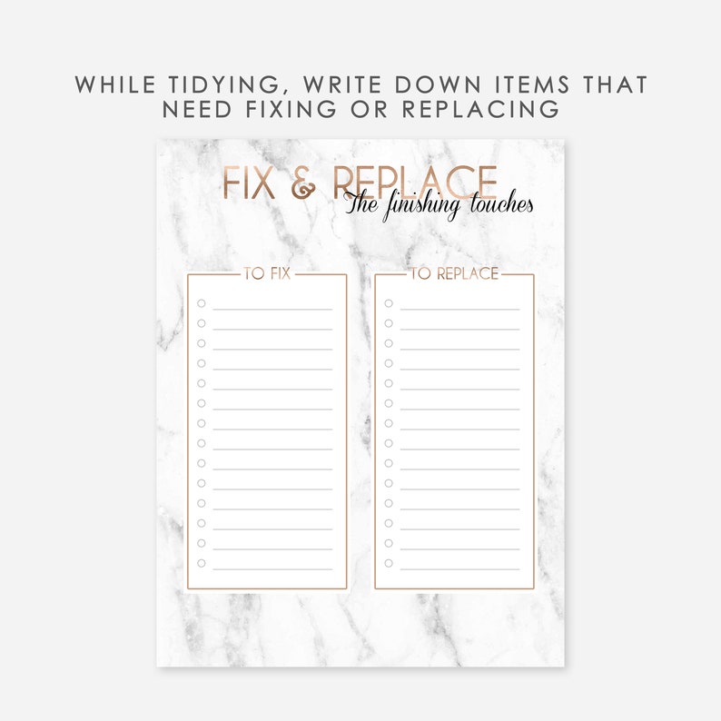 Konmari Decluttering Printable Konmari Printable Marie | Etsy UK