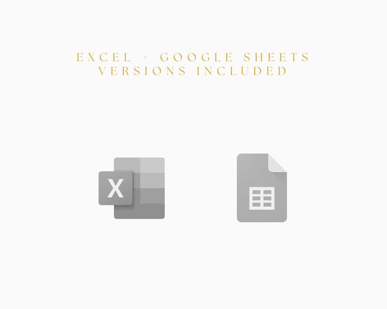 May include: Two icons representing spreadsheet software. The first icon is a gray Microsoft Excel icon with the letter "X" in the upper left corner. The second icon is a gray Google Sheets icon with a grid pattern.