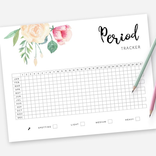 Period Tracker Printable