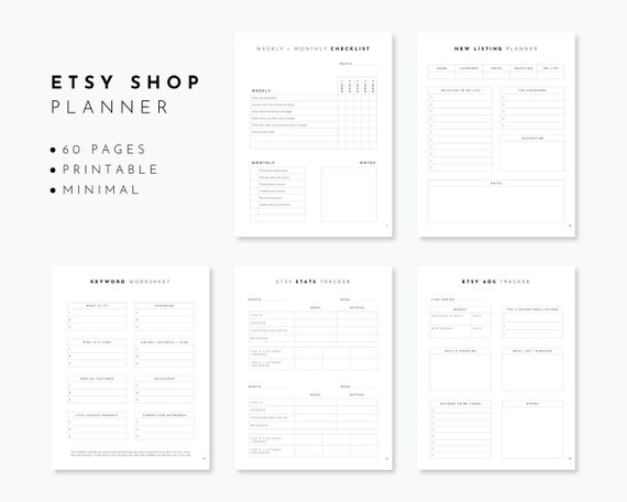 Etsy Shop Planner