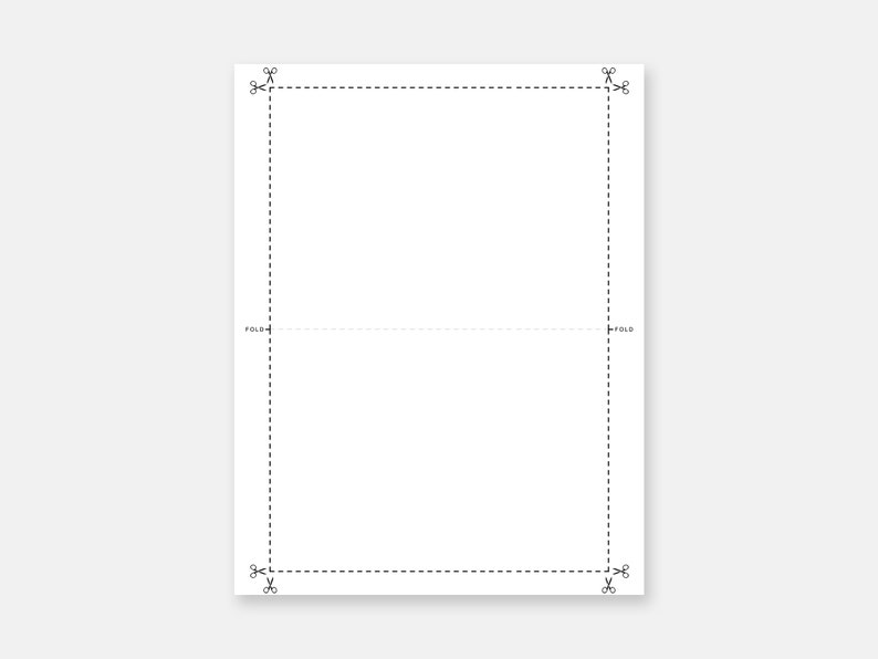 Folded Card Template / 4x6, 5x7 / PSD, PNG, TIFF image 2