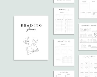 Reading Journal Printable + Digital,  Reading Planner, Reading Tracker, Book Journal