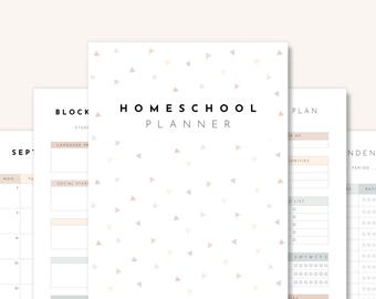 Homeschool Planner Printable 2026 - 2027 | 250+ Pages | Neutral Boho Colors