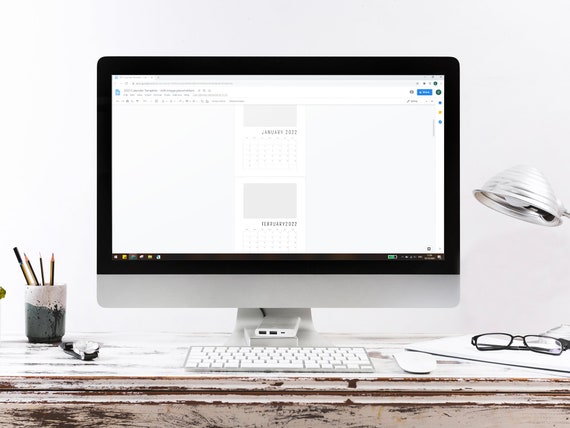 2022 calendar template google docs 100 editable etsy canada
