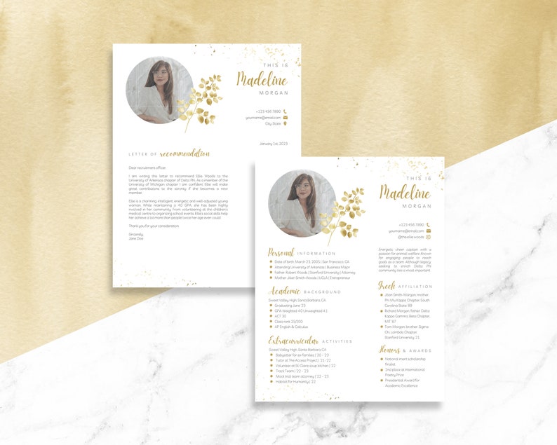 Sorority Social Resume Template | Canva image 5