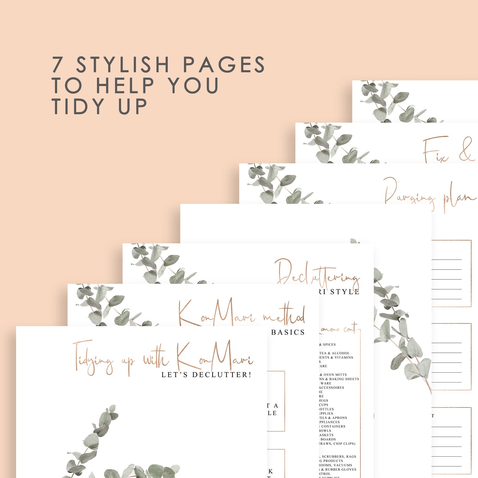Marie Kondo Printable Konmari Checklist Printable Konmari - Etsy UK