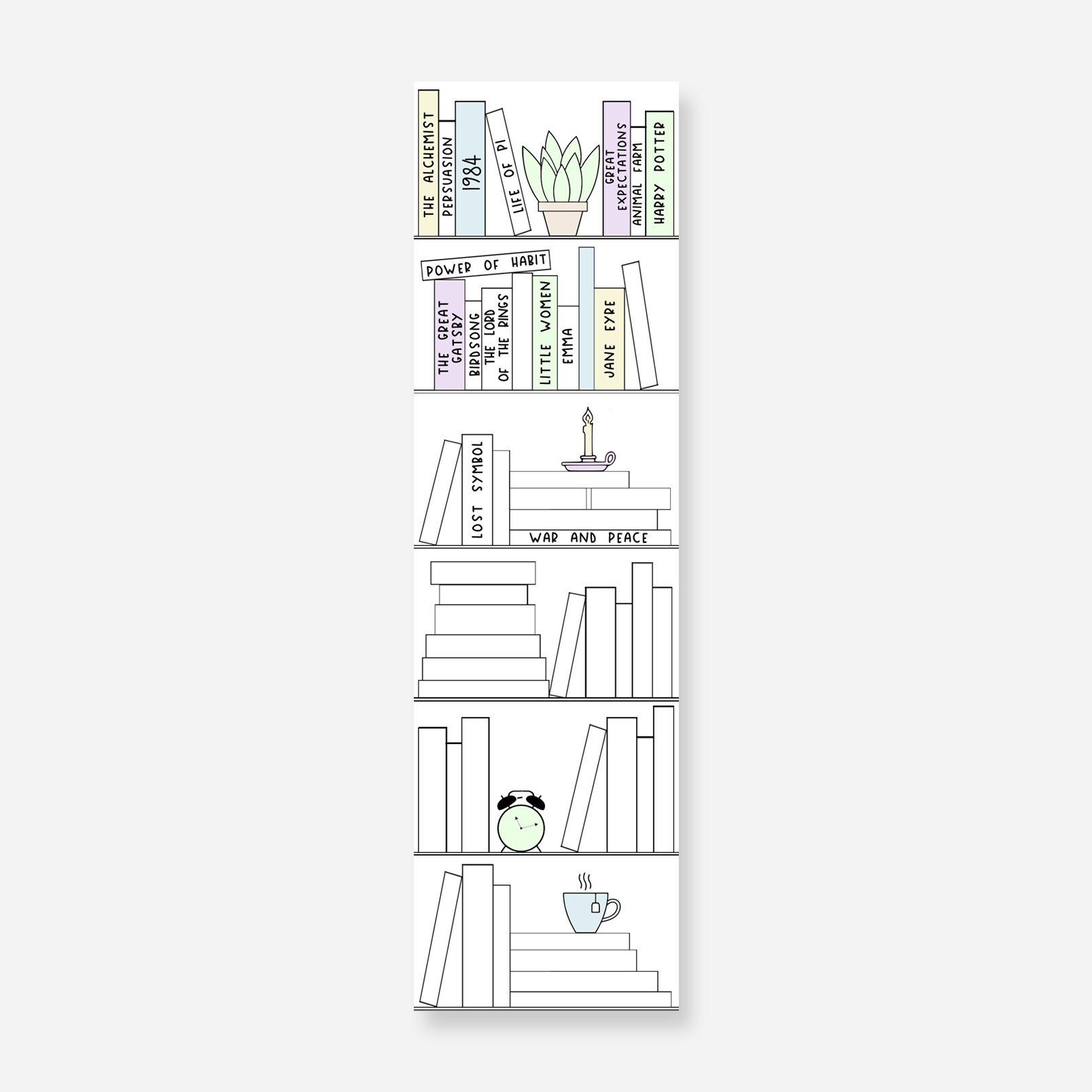 Book Tracker Bookmark Printable - Etsy
