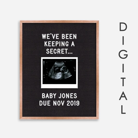 Download Digital Pregnancy Announcement Letter Board For Social Media Etsy