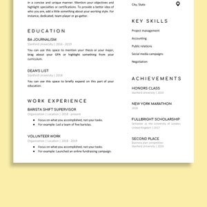Intern Resume Template Google Docs, Resume For Internship, Resume Template Intern, College Student Resume, Graduate School, For Interns image 8