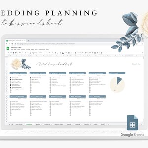 Wedding Planning Spreadsheet | Rose + Blue