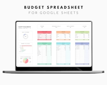 Budget Spreadsheet for Google Sheets, Monthly Budget Planner, Paycheck Budget Tracker, Weekly Budget Template, Biweekly Budget