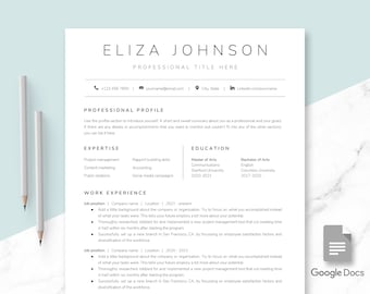 Minimalist Resume Template for Google Docs