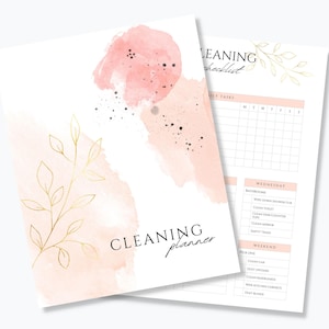 Cleaning Planner + Schedule + Decluttering | 18 Pages