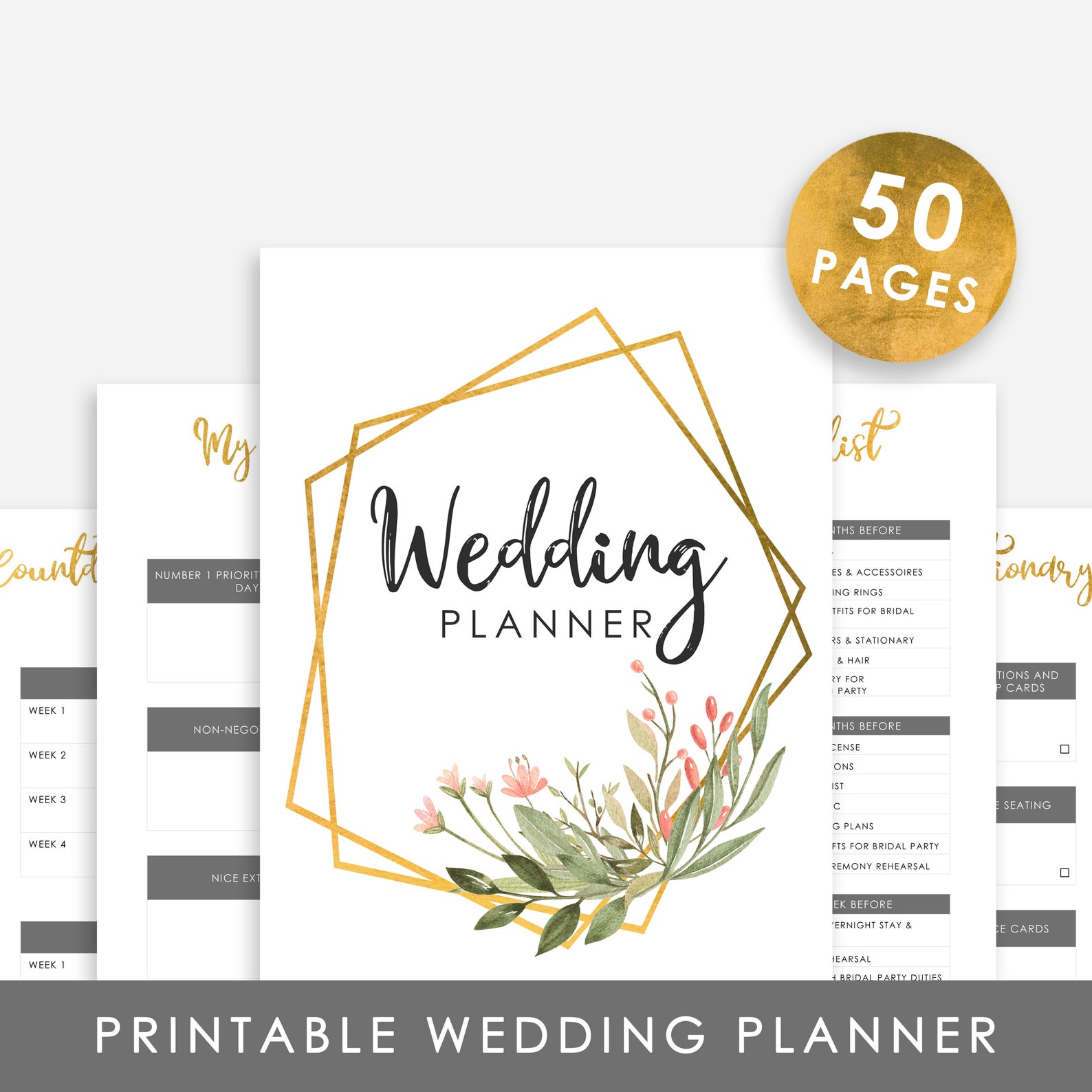 Wedding Planner 50 Pages