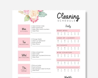 Cleaning Schedule | Editable + Printable