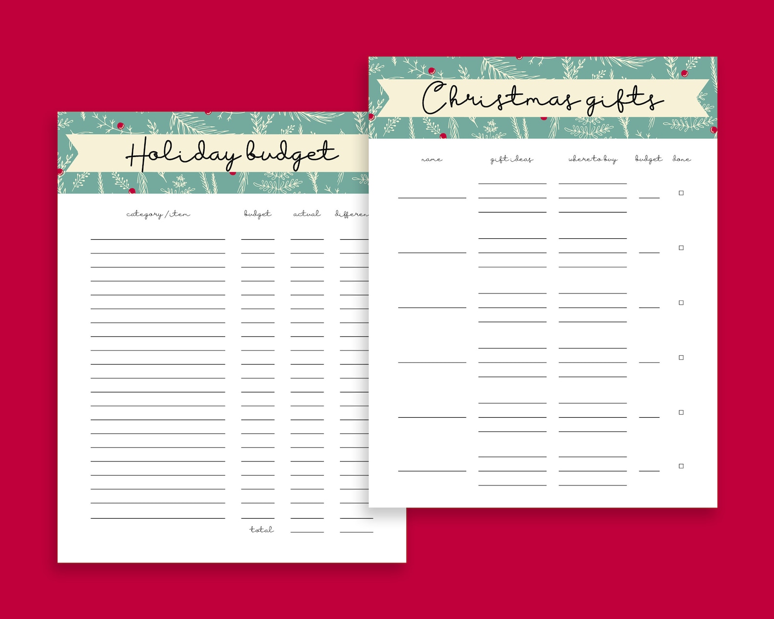 Christmas Planner Printable Christmas Organizer Holiday - Etsy