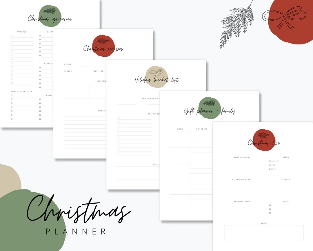 Christmas Planner Printable - Etsy