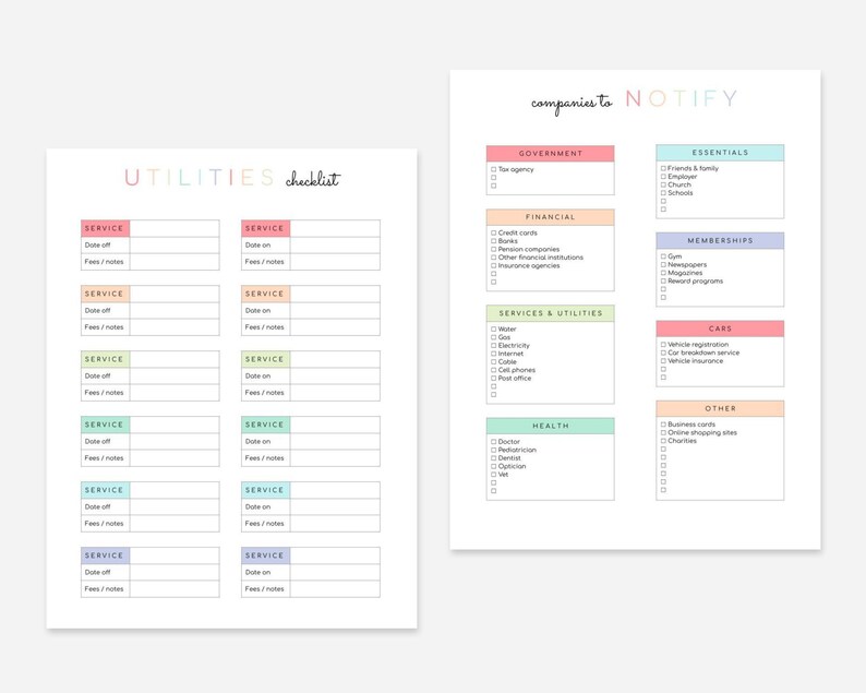 Moving Planner Printable image 5