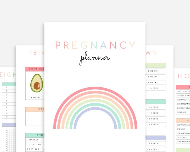 Pregnancy Planner Printable Printable Pregnancy Journal Pregnancy Organizer 75 Pages image 1