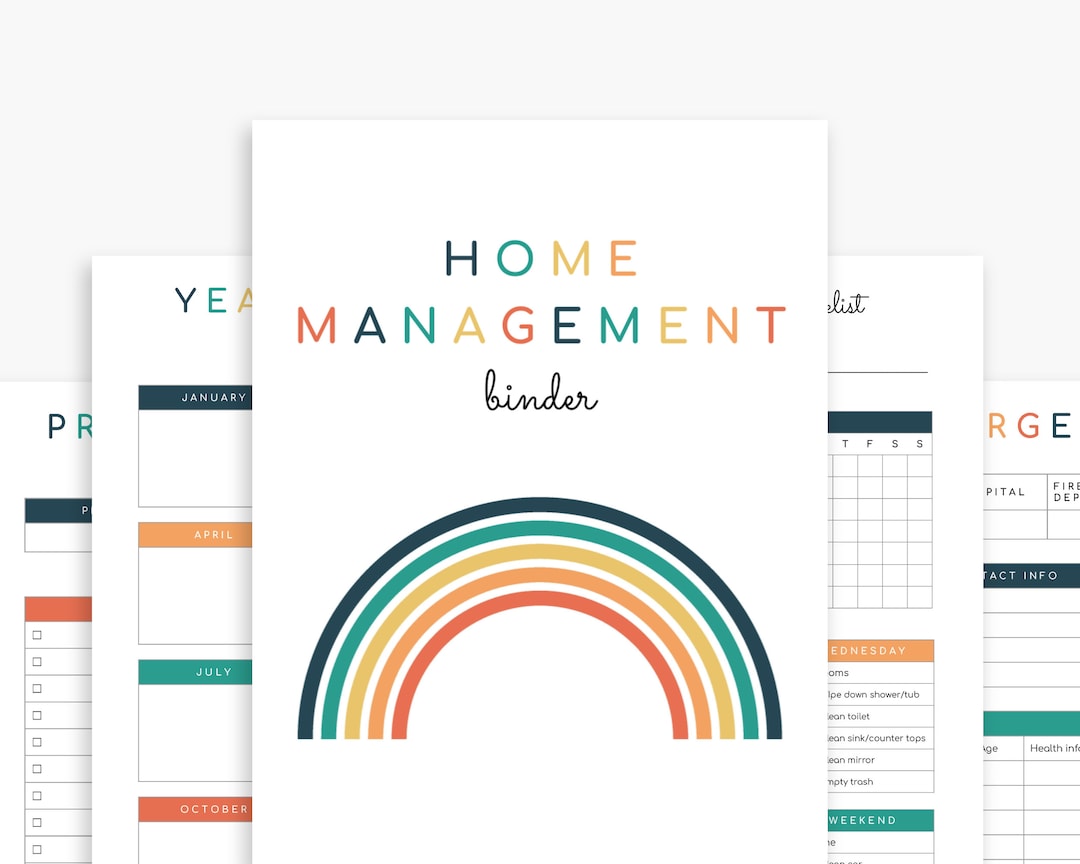 Home Management Binder Printable Household Planner - Etsy