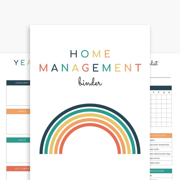 Home Management Binder Printable Household Planner