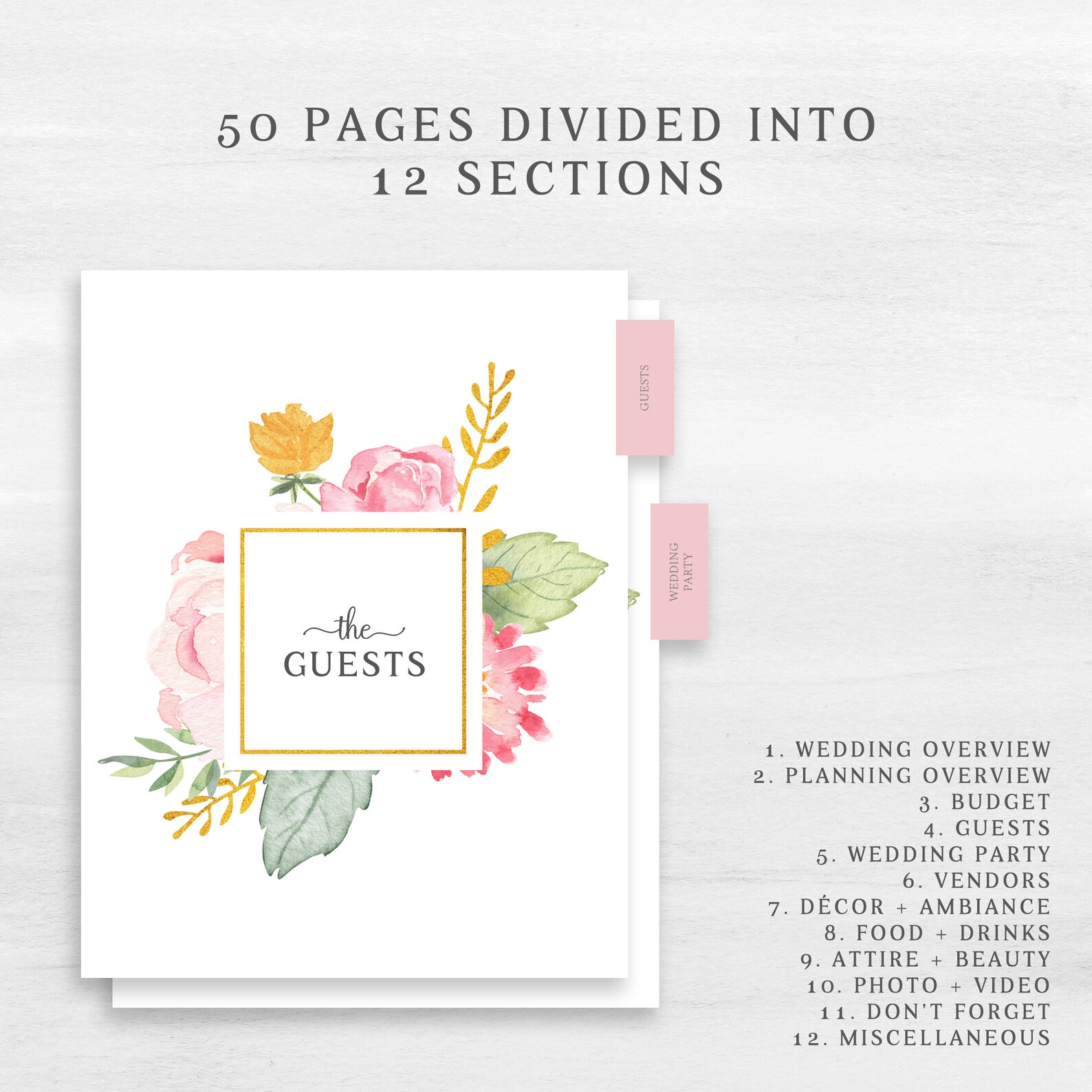 Wedding Planner Printable - Etsy