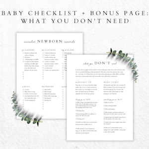Checklista för minimalistiska babyartiklar bild 2