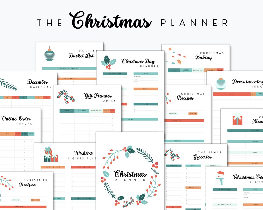 Christmas Printable Planner Christmas Planner Printable - Etsy
