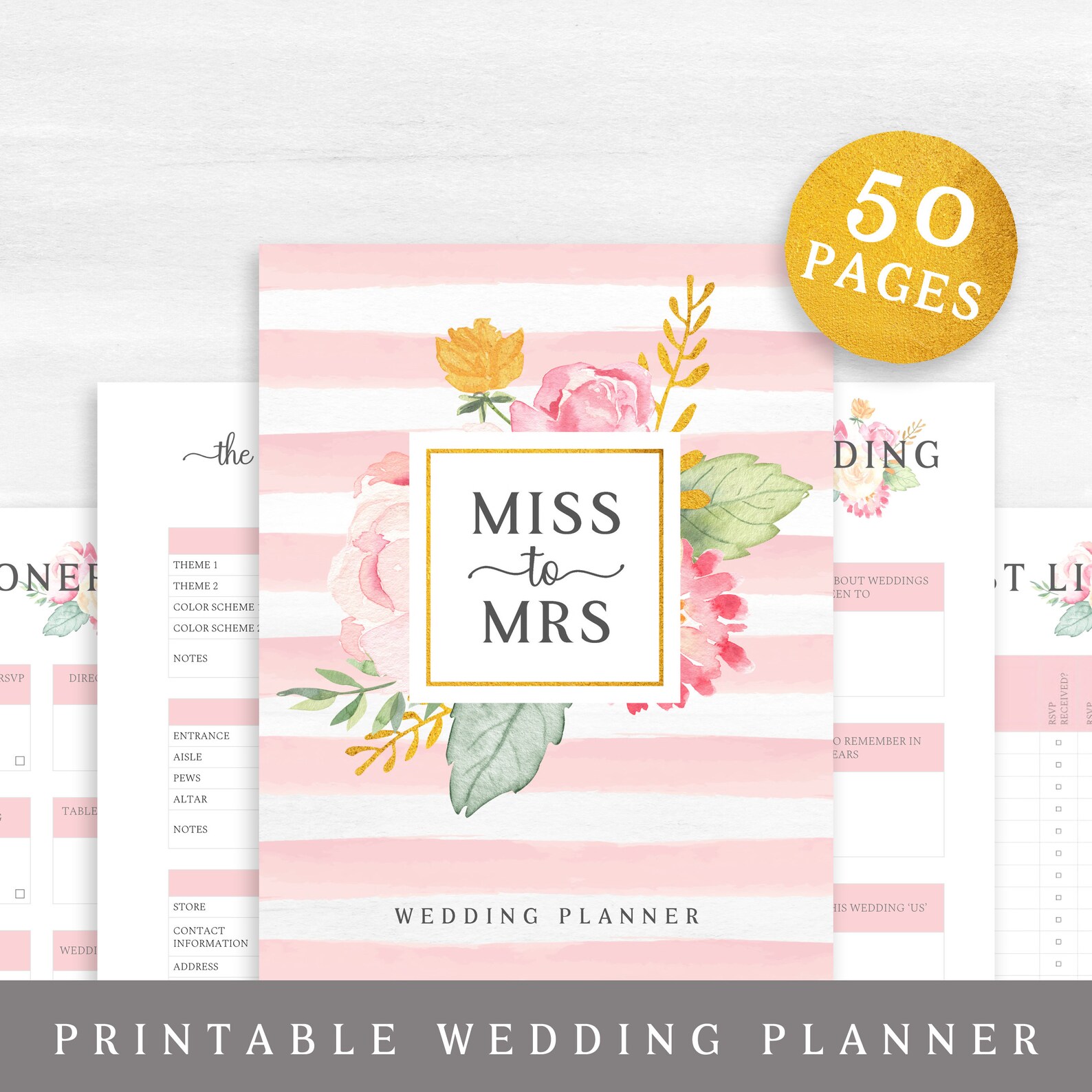 Wedding Planner Printable - Etsy