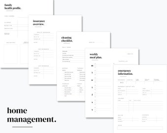 Home Management Binder | 60 Pages