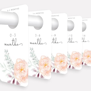 Floral Nursery Closet Dividers Printable | Floral Nursery Decor