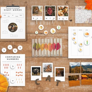 Montessori Printable Fall Worksheets | Independent Workbook