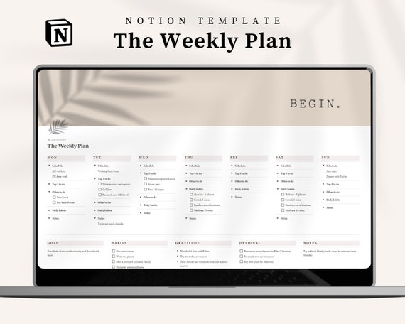 Week Planner Notion Template