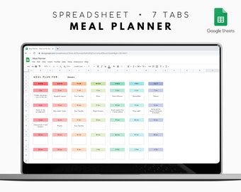 Meal Planner Spreadsheet