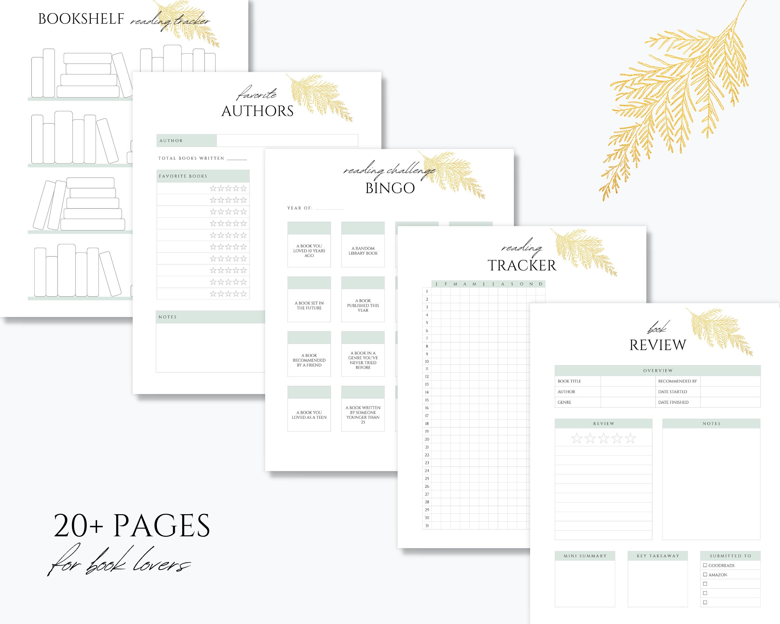 Book Journal Printable - Etsy