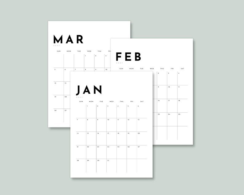2027 Calendar Printable image 3