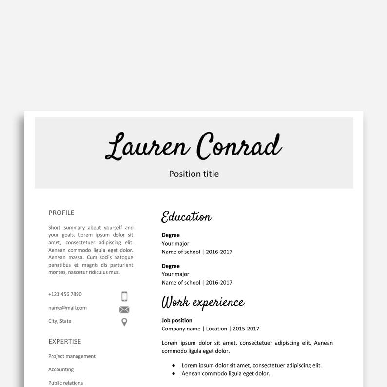 Resume Template For Google Docs Instant Download Printable Resume Editable No Microsoft Word Required Paper Party Supplies Templates Vuurwerkforepark Nl