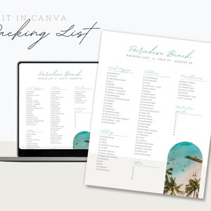 Packing List Template for Canva