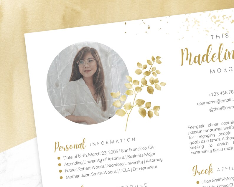 Sorority Social Resume Template | Canva image 7