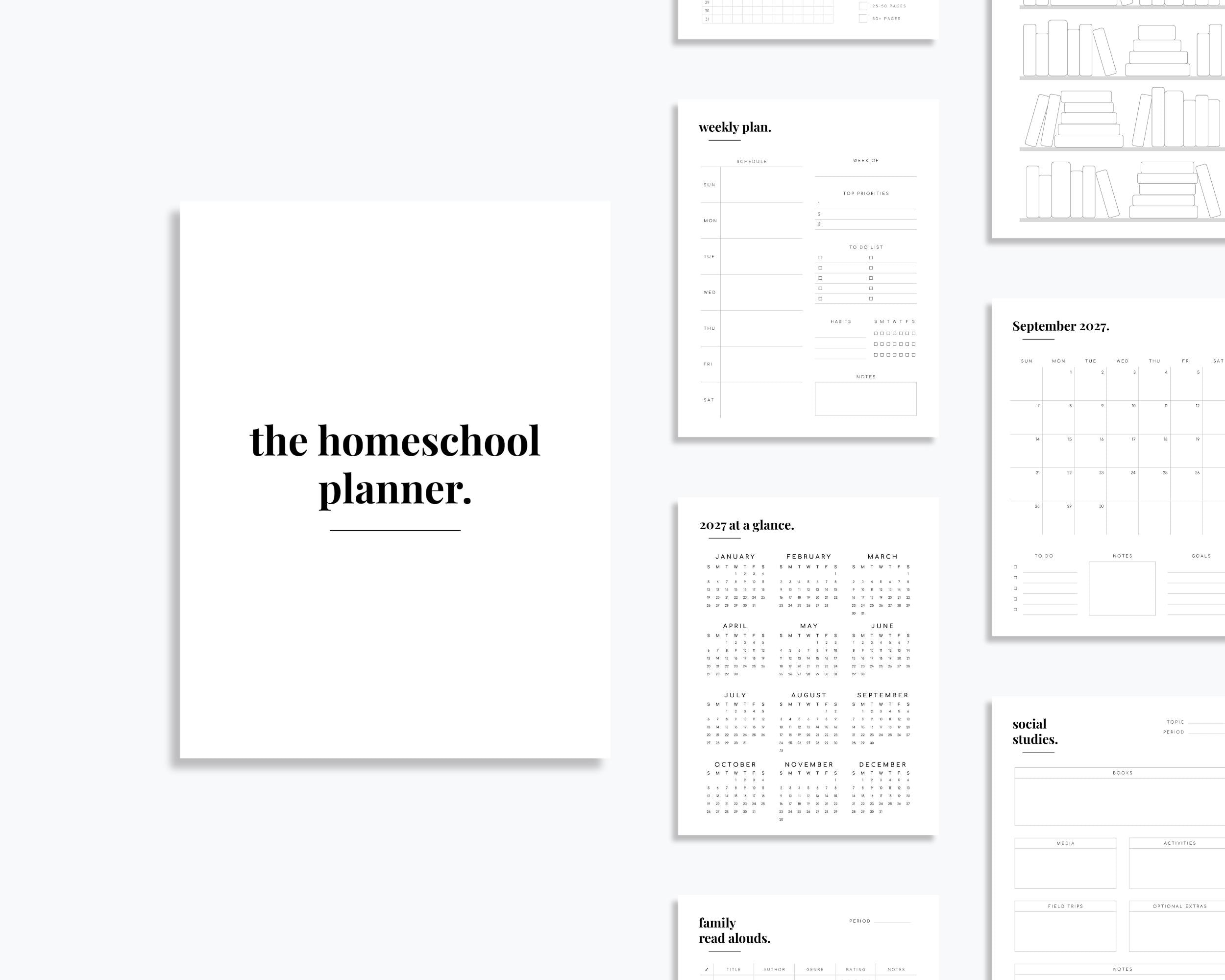 2026 2027 Homeschool Planner Printable | 200 Pages - Etsy