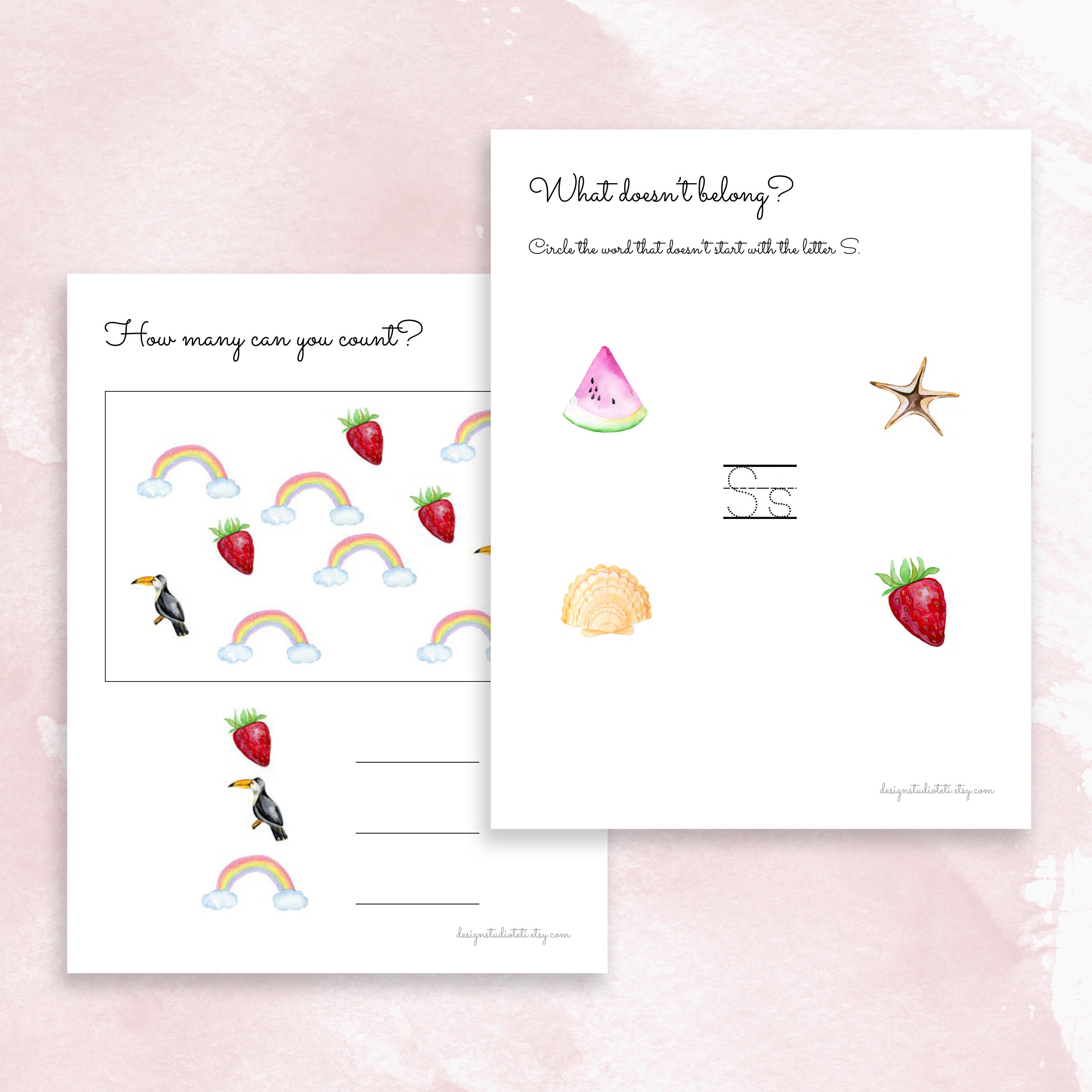 100 KINDERGARTEN WORKSHEETS Printable Worksheets - Etsy India