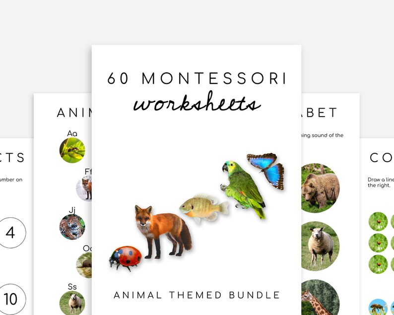 60 Montessori Worksheets Ages 3-6 | Preschool, Pre-K and Kindergarten Homeschool image 8