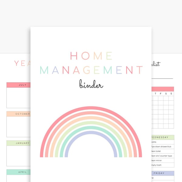 Home Management Binder Printable | Household Planner